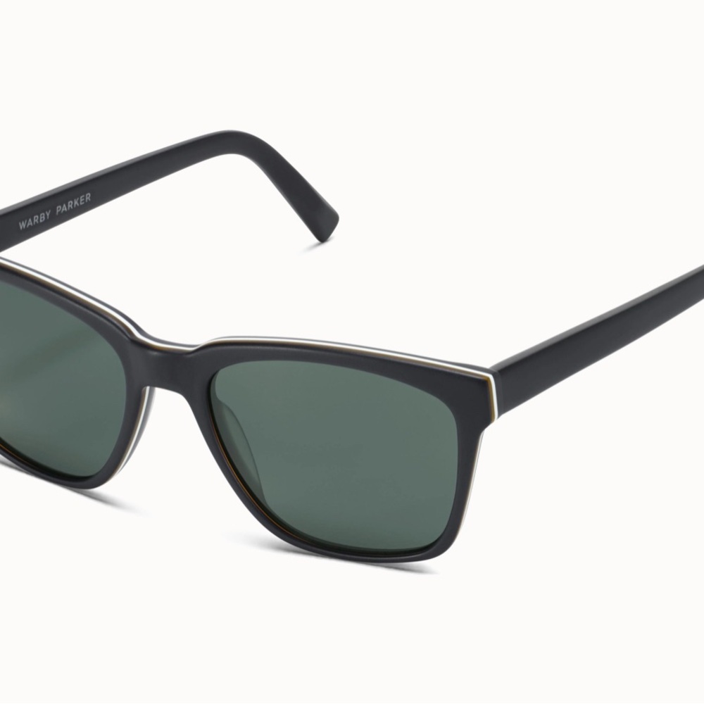 Warby Parker Black Matte Eclipse Sunglasses & Case
